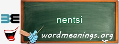 WordMeaning blackboard for nentsi